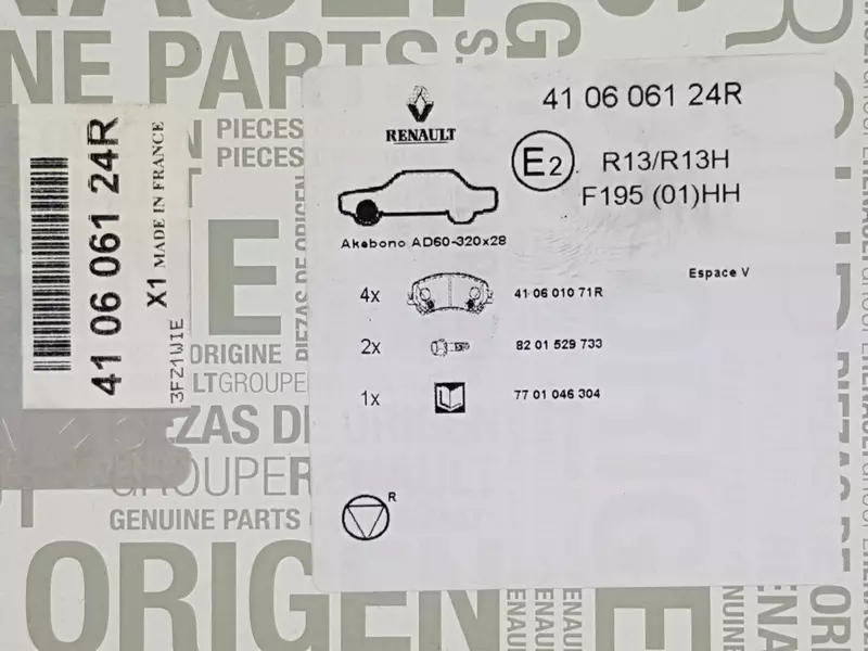 OE RENAULT TARCZE+KLOCKI PRZÓD TALISMAN 320MM 