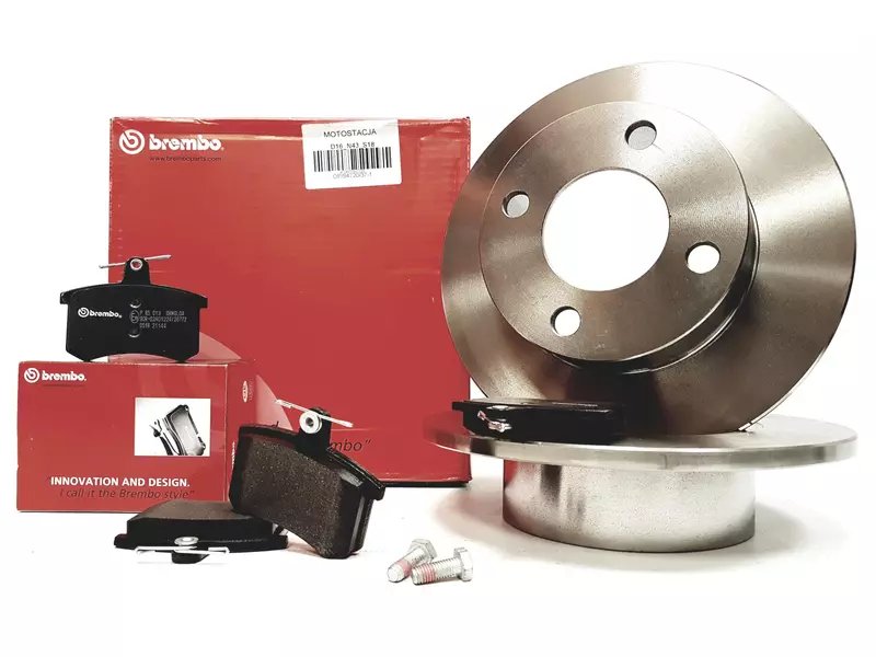 BREMBO TARCZE+KLOCKI TYŁ AUDI 100 C3 80 B3 B4 245MM