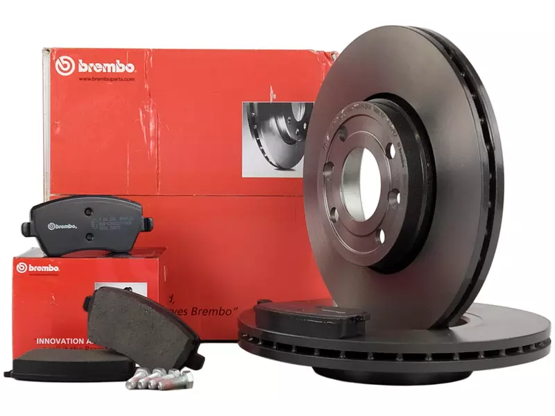 BREMBO TARCZE+KLOCKI PRZÓD NISSAN MICRA K12 NOTE