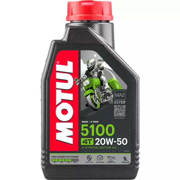 MOTUL 5100 4T 20W50 SEMISYNTHETIC JASO MA2 1L