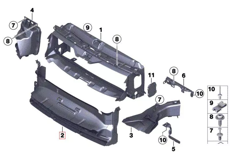 OE BMW KIEROWNICA POWIETRZA DOLNA BMW 3 F30 M PAK