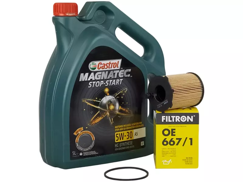 CASTROL STOP-START 5W30 A5 5L+FILTR OLEJU OE667/1