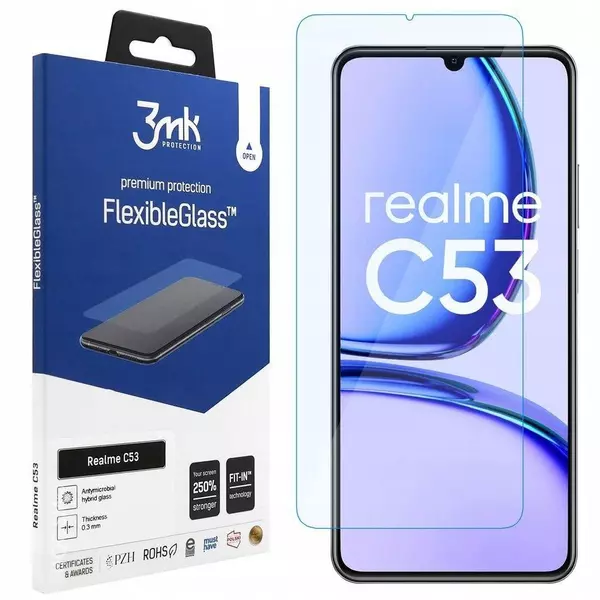 SZKŁO HYBRYDOWE NA REALME C53 3MK FLEXIBLEGLASS 