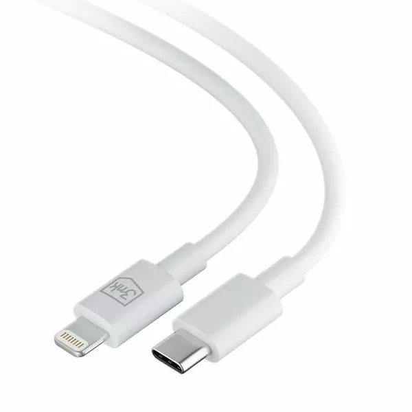 KABEL USB TYP C - APPLE LIGHTNING 3MK 1,2 M BIAŁY 