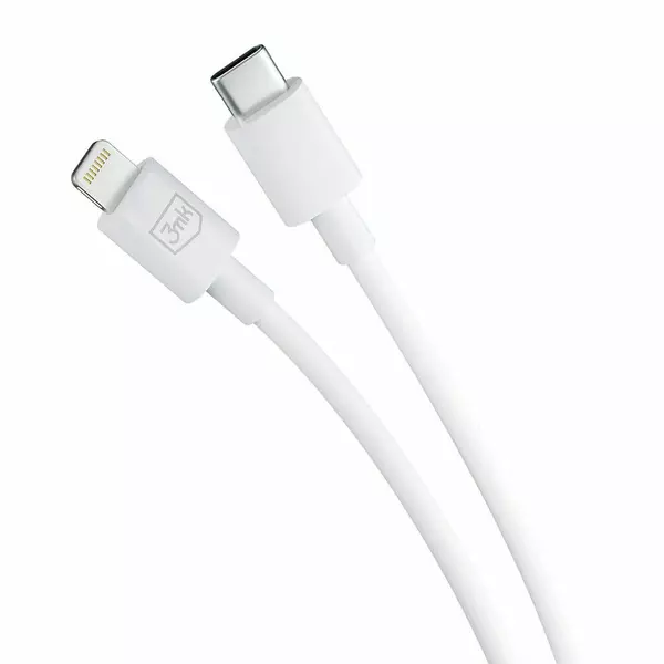 KABEL USB TYP C - APPLE LIGHTNING 3MK 1,2 M BIAŁY 