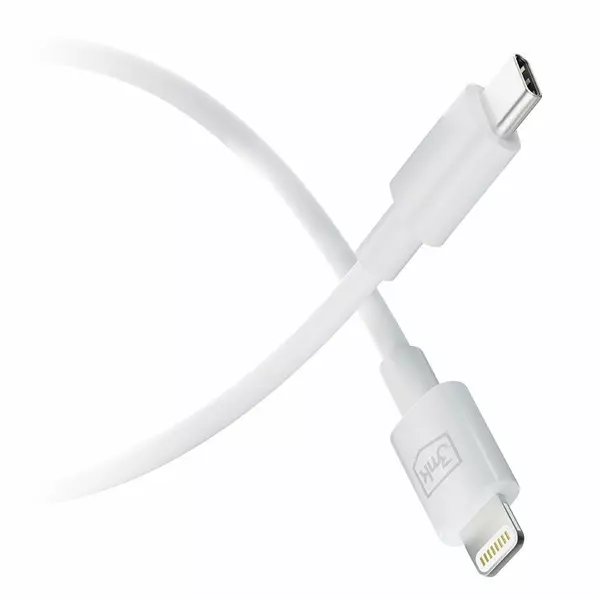 KABEL USB TYP C - APPLE LIGHTNING 3MK 1,2 M BIAŁY 