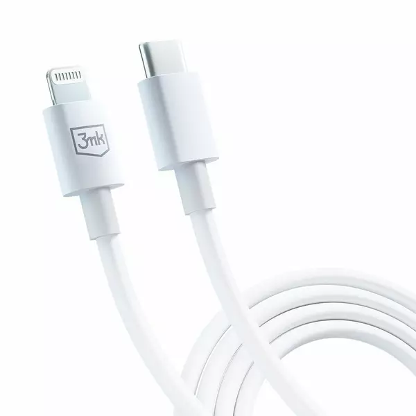 KABEL USB TYP C - APPLE LIGHTNING 3MK 1,2 M BIAŁY 