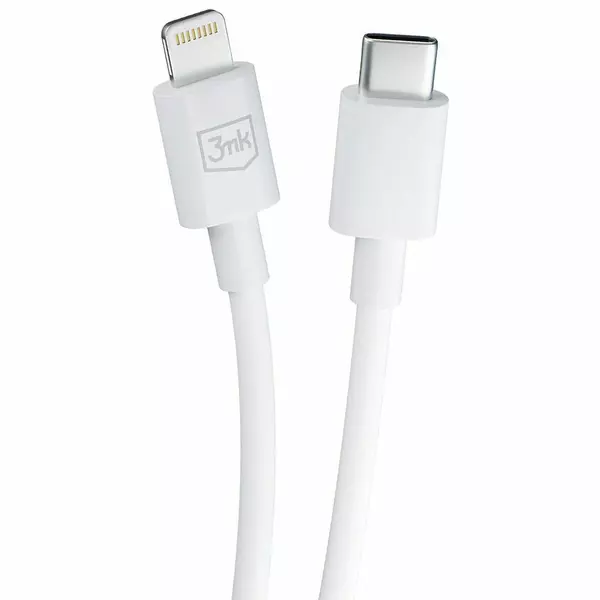 KABEL USB TYP C - APPLE LIGHTNING 3MK 1,2 M BIAŁY 