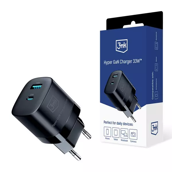 ŁADOWARKA SIECIOWA 3MK , USB TYP C DO SAMSUNG 4000 MA 9 V 8809896754026 CZARNY