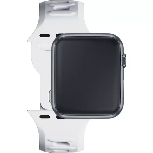 PASEK 3MK DO APPLE WATCH 3 / 2 / 1 (42 MM), APPLE WATCH 9 / 8 / 7 (45 MM), APPLE WATCH SE 2022 / SE / 6 / 5 / 4 (44 MM), APPLE WATCH ULTRA 2 / 1 (49 MM) 20MM BIAŁY