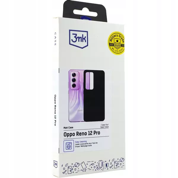 PLECKI 3MK DO OPPO RENO 12 PRO MATT CASE CZARNY