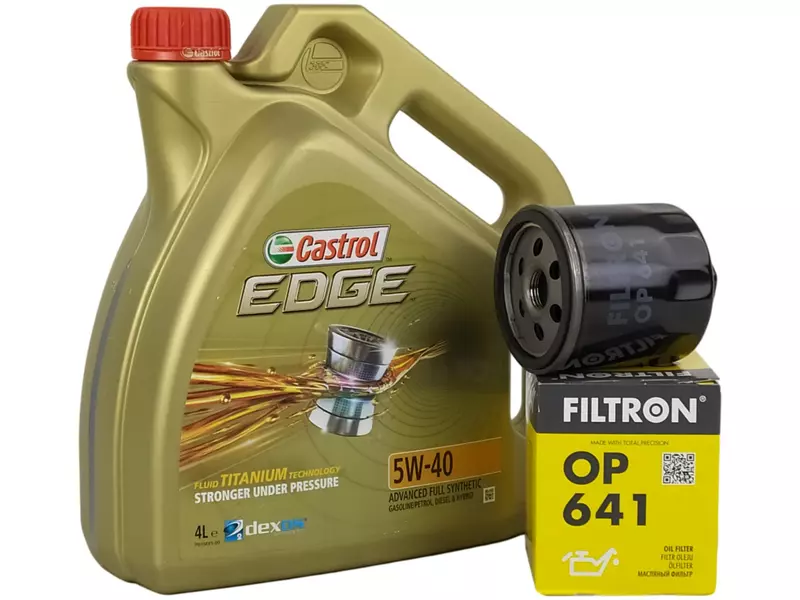 CASTROL EDGE 5W40 4L+FILTR OLEJU OP641