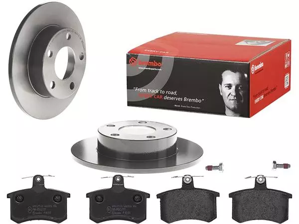 BREMBO TARCZE+KLOCKI TYŁ AUDI A4 B5 245MM