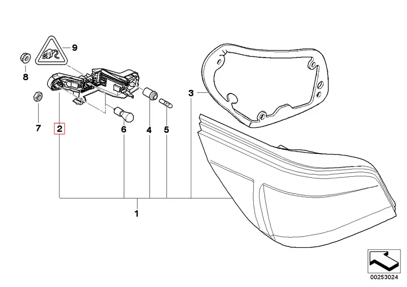 OE BMW OPRAWA WKŁAD LAMPY TYŁ BMW 5 E60 SEDAN