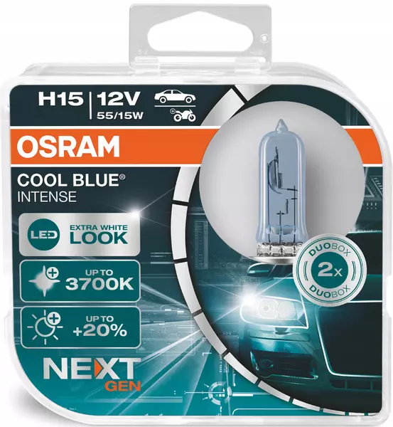 OSRAM COOL BLUE INTENSE ŻARÓWKI H15 12V DUO