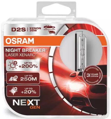 OSRAM NIGH BREAKER LASER XENARC ŻARNIKI D2S DUO