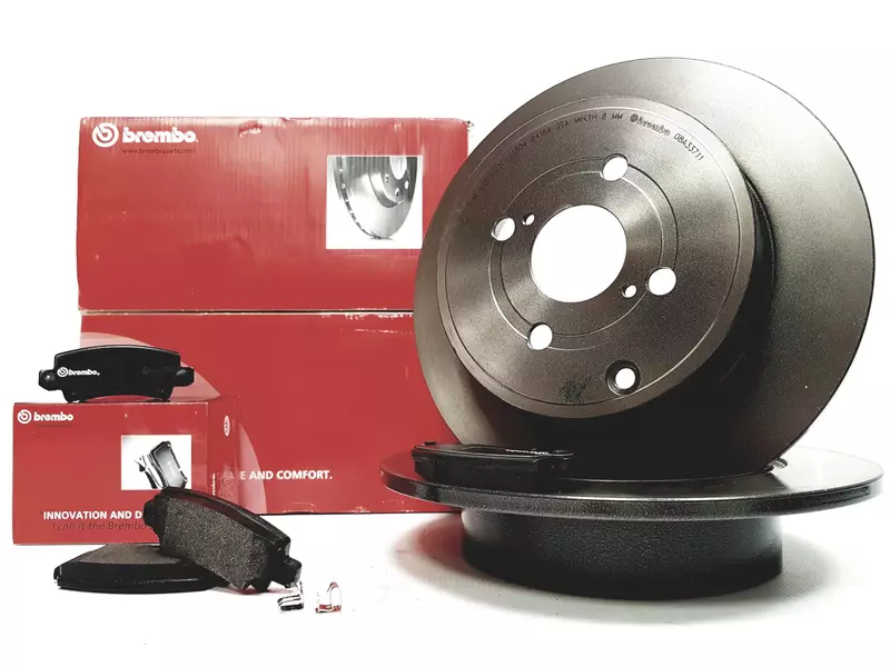 BREMBO TARCZE+KLOCKI TYŁ TOYOTA COROLLA E12