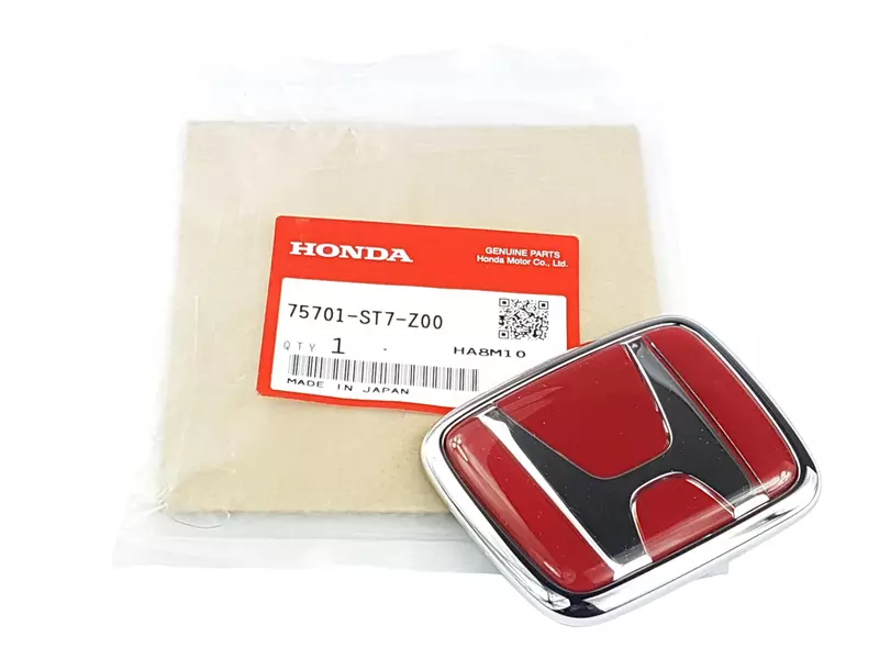 OE HONDA CZERWONY EMBLEMAT HONDA 73X50