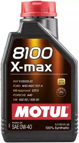 MOTUL 8100 X-MAX 0W40 API SN ACEA A3/B4 1L