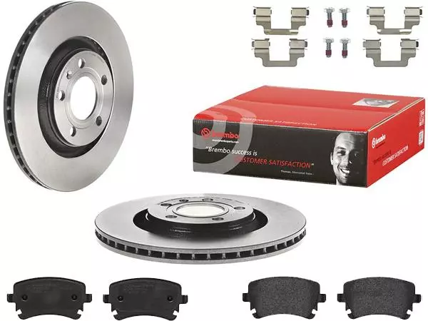 BREMBO TARCZE+KLOCKI T AUDI A4 S4 B6 B7 345MM