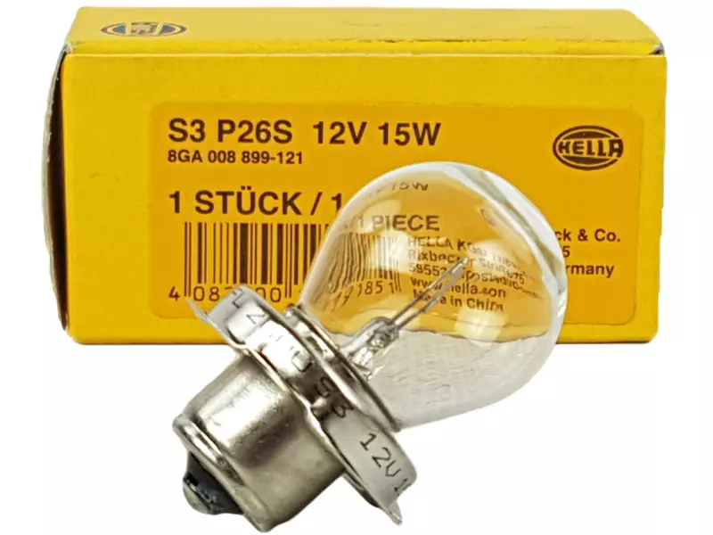 HELLA ŻARÓWKA S3 12V 15W P26S 8GA 008 899-121