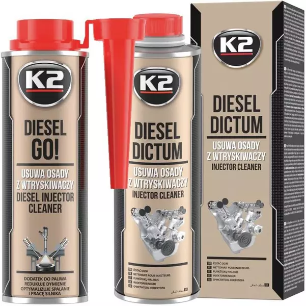 K2 DIESEL GO! + DICTUM DO CZYSZCZENIA WTRYSKÓW