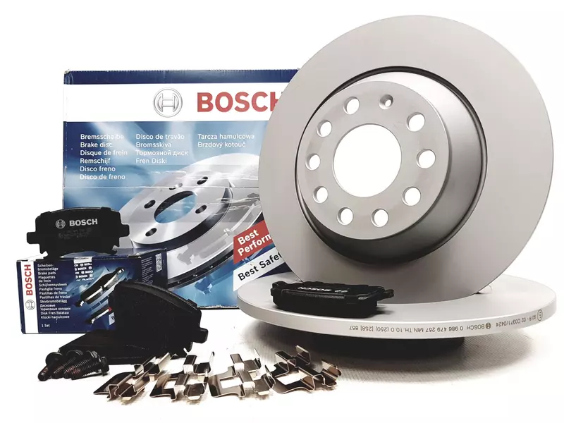 BOSCH TARCZE + KLOCKI AUDI A6 OD 2004 TYŁ