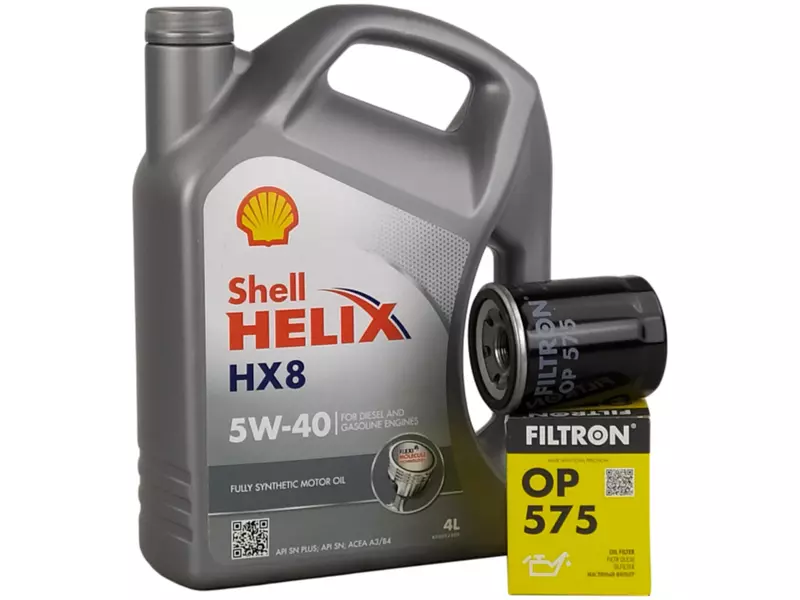 SHELL HELIX HX8 5W40 4L+FILTR OLEJU OP575