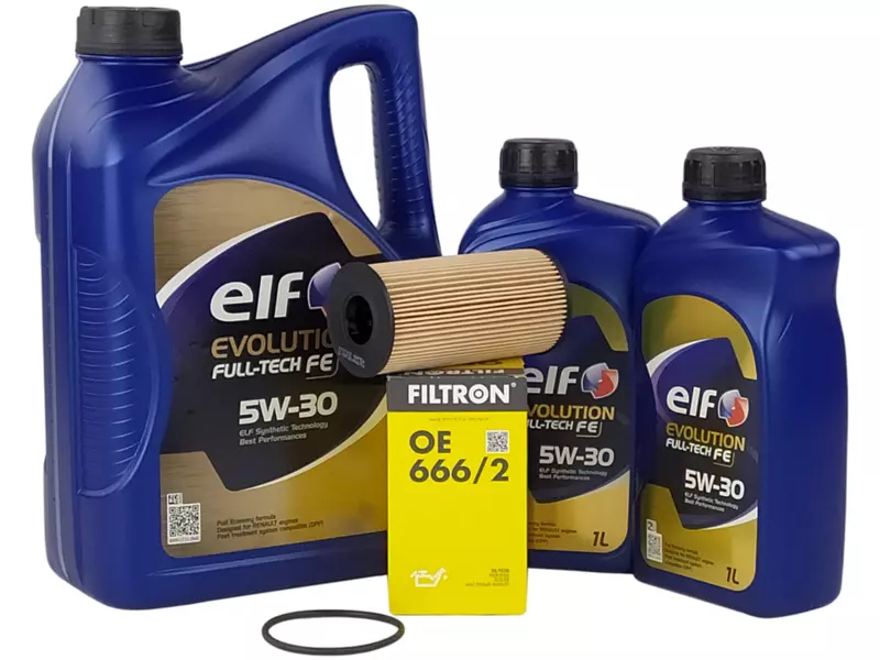 ELF EVO FULL-TECH FE 5W30 7L+FILTR OLEJU OE666/2