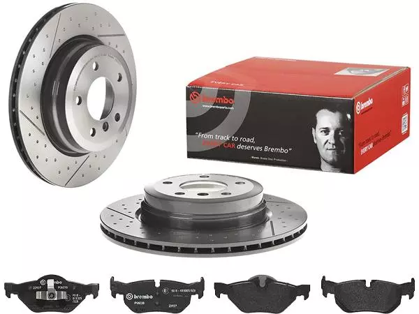 BREMBO TARCZE+KLOCKI TYŁ BMW 1 E81 E82 324MM