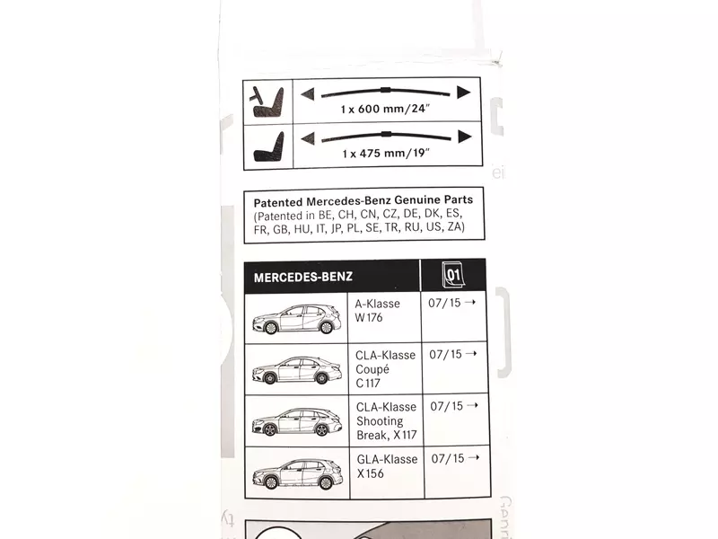 OE MERCEDES WYCIERACZKI PRZÓD MERCEDES A W176 FL 