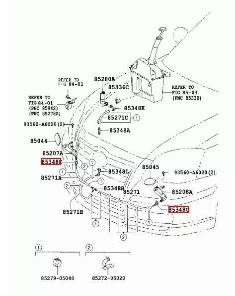 OE TOYOTA ZŁĄCZE SPRYSKIWACZY LAMP AVENSIS T25 06-