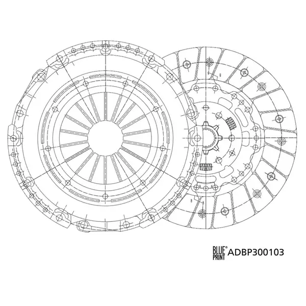 BLUE PRINT ZESTAW SPRZĘGŁA ADBP300103