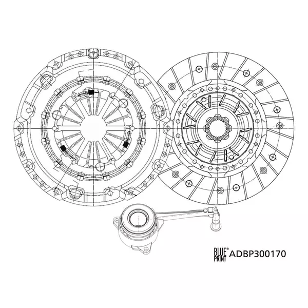 BLUE PRINT ZESTAW SPRZĘGŁA ADBP300170