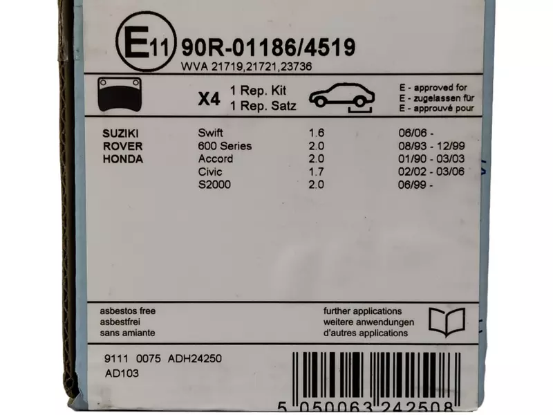 BLUE PRINT TARCZE+KLOCKI T ROVER 600 260MM 