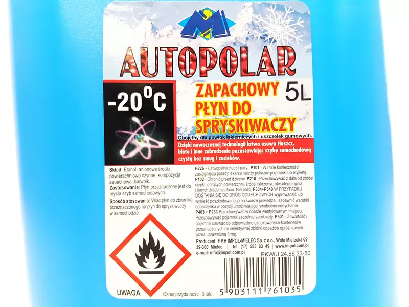 AUTOPOLAR ZIMOWY PŁYN DO SPRYSKIWACZY -20 5L 