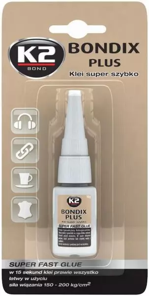 K2 BONDIX PLUS BŁYSKAWICZNY KLEJ SZYBKOSCHNĄCY 10G