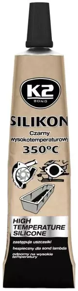 K2 SILIKON WYSOKOTEMPERATUROWY CZARNY 350°C 21G