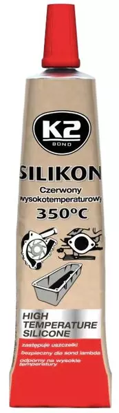 K2 SILIKON WYSOKOTEMPERATUROWY CZERWONY 350°C 21G