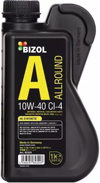 BIZOL ALLROUND 10W40 CI-4 SEMISYNTHETIC 1L