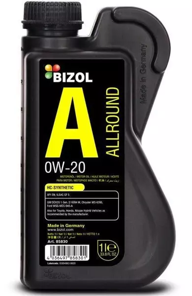 BIZOL ALLROUND 0W20 API SN GM DEXOS1 GEN2 1L