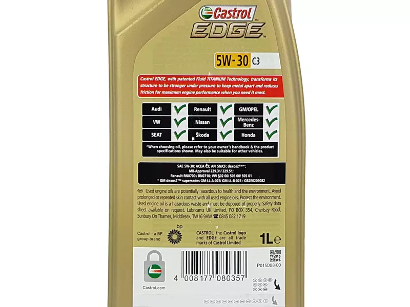 CASTROL EDGE 5W30 C3 TITANIUM FST 6L 