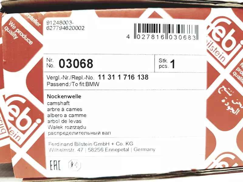 FEBI WAŁEK ROZRZĄDU BMW 3 E30 325 5 E34 525 