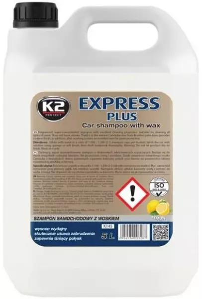 K2 EXPRESS PLUS SZAMPON SAMOCHODOWY Z WOSKIEM 5L