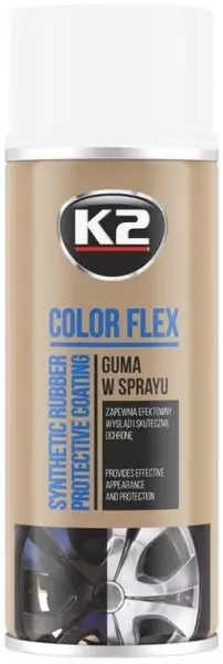 K2 COLOR FLEX GUMA W SPRAYU BIAŁY 400ML