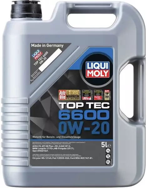 LIQUI MOLY TOP TEC 6600 0W20 C5 API SN PLUS RC 5L