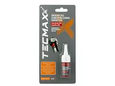 TECMAXX ŚRODEK KLEJ DO GWINTÓW 6ML CZERWONY