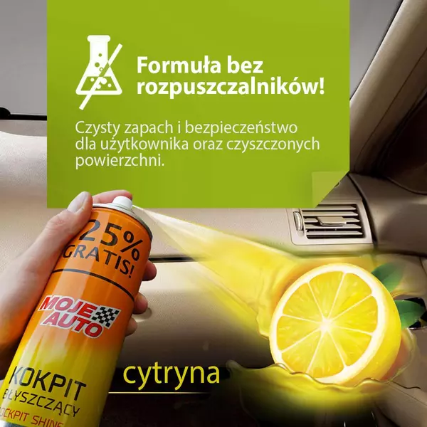 MOJE AUTO DO KOKPITU BŁYSZCZĄCY CYTRYNA 750ML 