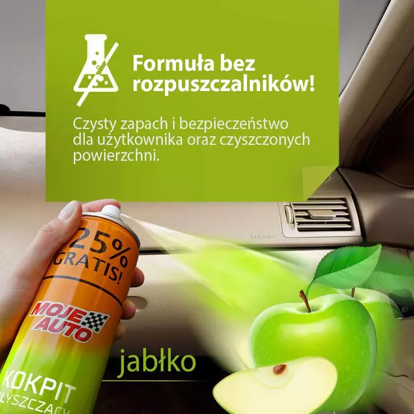 MOJE AUTO DO KOKPITU BŁYSZCZĄCY JABŁKO 750ML