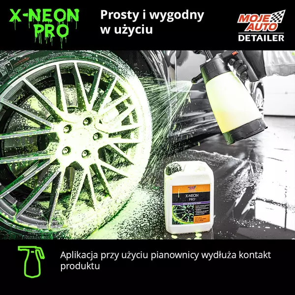 MOJE AUTO X-NEON PRO PREPARAT DO CZYSZCZENIA FELG I OPON 5L 